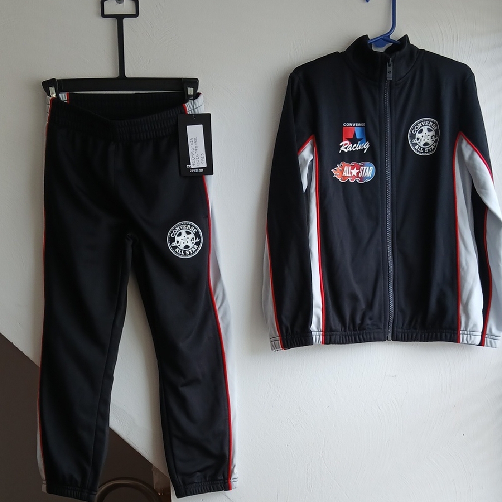 Converse Black and White Joggers with Elastic Waistband